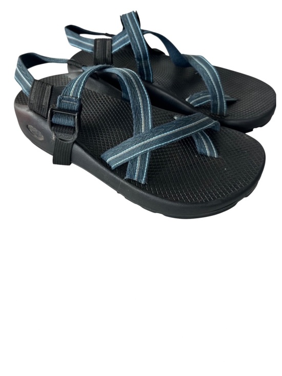 Chaco Z/2 Sport Sandals Mens Sz 10 Black Blue Hiking Waterproof Swim Outdoors